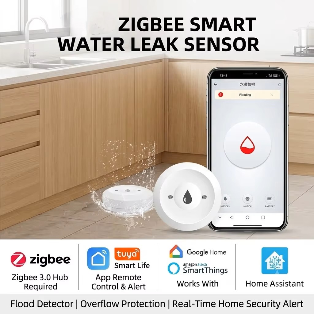 ZigBee 3.0 Akıllı Su Sızıntısı - Water Alarm Sensor incelemesi ve fiyatı